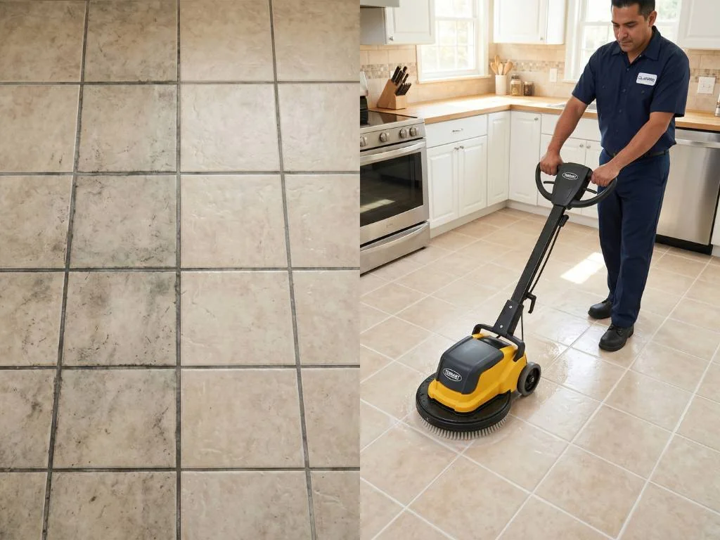 Tile and grout deep cleaning